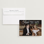 "His & Hers" - Save the Dates in Porcelain by Maria Alou - Save the Date with Envelope