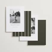 "refined" - Save the Dates in Olive by Nicole Walsh - Back of Card Options