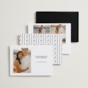 "Showered" - Save the Dates in Graphite by Claudia Orengo - Back of Card Options