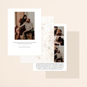 "Birchbark" - Save the Dates in Natural by Kelsey Mucci - Back of Card Options
