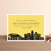 "Big City - Los Angeles" - Save the Dates in Lemondrop by Hooray Creative - Front