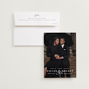 "And here we are" - Save the Dates in Marble by Lea Delaveris - Save the Date with Envelope