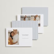 "In Line" - Save the Dates in Noir by Tamara Hilje - Back of Card Options