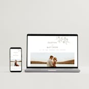 "Monogrammed" - Save the Dates in Taupe by Chris Griffith - FREE Wedding Website