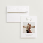 "Monogrammed" - Save the Dates in Taupe by Chris Griffith - Save the Date with Envelope