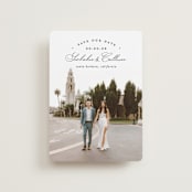 "Arched Type" - Save the Dates in Onyx by Erica Krystek - Front