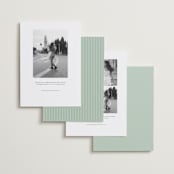 "Gaussian" - Save the Dates in Ivory by Pippa Shaw - Back of Card Options