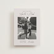 "Moment in Time" - Save the Dates in Eggshell by Paper Raven Co. - Front