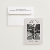 "Moment in Time" - Save the Dates in Eggshell by Paper Raven Co. - Save the Date with Envelope