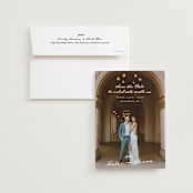 "Celebration XO" - Save the Dates in Ivory by Alethea and Ruth - Save the Date with Envelope