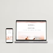 "First Love" - Save the Dates in Blush by Pixel and Hank - FREE Wedding Website