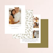 "Enchanted Greenery" - Save the Dates in Frost by Susan Moyal - Back of Card Options