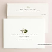 "Enchanted Greenery" - Save the Dates in Frost by Susan Moyal - FREE Recipient Addressing