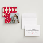 "Pair of Hearts from Disney's Alice In Wonderland" - Save the Dates in Ruby by Baumbirdy - Assembled
