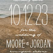 "Earthy" - Save the Dates in Pearl by Owl and Toad - Detail