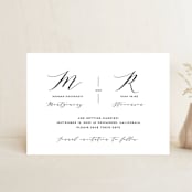 "Elegant Monogram" - Save the Dates in Berry by Simona Camp - Front