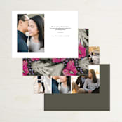 "Elegant Monogram" - Save the Dates in Berry by Simona Camp - Back of Card Options