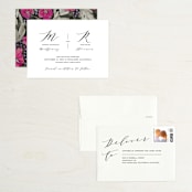"Elegant Monogram" - Save the Dates in Berry by Simona Camp - Assembled