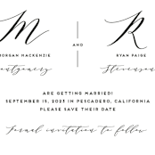 "Elegant Monogram" - Save the Dates in Berry by Simona Camp - Detail