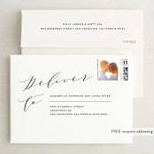 "Elegant Monogram" - Save the Dates in Berry by Simona Camp - FREE Recipient Addressing