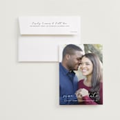 "Etched in love" - Save the Dates in Cloud by Stacey Meacham - Save the Date with Envelope