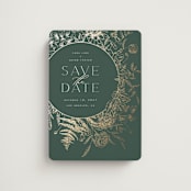 "Always" - Save the Dates in Moss by Leah Bisch - Magnet Front