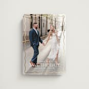 "Scalloped Border" - Save the Dates in Cloud by Kaydi Bishop - Front