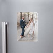 "Scalloped Border" - Save the Dates in Cloud by Kaydi Bishop - Magnet Front