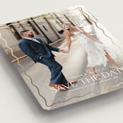 "Scalloped Border" - Save the Dates in Cloud by Kaydi Bishop - Detail