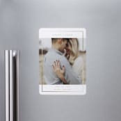 "Contempo Frame" - Save the Dates in Latte by Rebecca Durflinger - Front