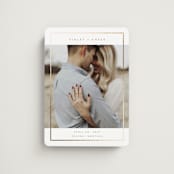 "Contempo Frame" - Save the Dates in Latte by Rebecca Durflinger - Magnet Front