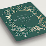"Chelsea" - Save the Dates in Emerald by Vera Lim - Detail