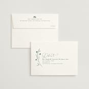 "Chelsea" - Save the Dates in Emerald by Vera Lim - FREE Recipient Addressing