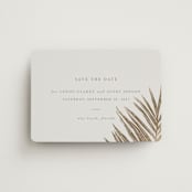 "Gilded Palm" - Save the Dates in Sand by Melinda Denison - Magnet Front