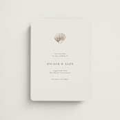 "Simple Seashell" - Save the Dates in Sand by Hannah Bowman - Magnet Front