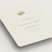"Simple Seashell" - Save the Dates in Sand by Hannah Bowman - Detail