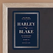 "Gilded Frame" - Save the Dates in Navy by Stacey Meacham - Front