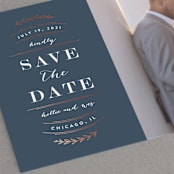 "Elegant Announcement" - Save the Dates in Navy by Kelly Schmidt - Detail