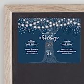 "Garden Lights" - Save the Dates in Navy by Hooray Creative - Front