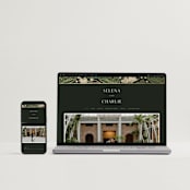 "Embellished" - Save the Dates in Lily by Jen Owens - FREE Wedding Website