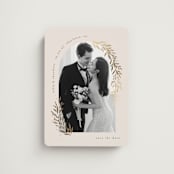 "Garland Arch" - Save the Dates in Linen by Laura Hankins - Magnet Front