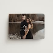 "Lettra" - Save the Dates in Pearl by Up Up Creative - Magnet Front