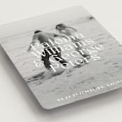 "Faded" - Save the Dates in Powder by Megan Davis - Detail