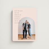 "Minimalist Pop" - Save the Dates in Blush by Katie Zimpel - Magnet Front