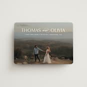 "Elegantly Modern" - Save the Dates in Cloud by Elizabeth Bishop - Magnet Front