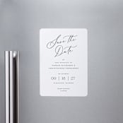 "Beautifully Scripted" - Save the Dates in Pearl by Hooray Creative - Front