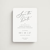 "Beautifully Scripted" - Save the Dates in Pearl by Hooray Creative - Magnet Front