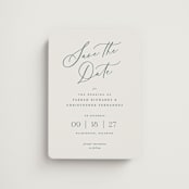"Beautifully Scripted" - Save the Dates in Evergreen by Hooray Creative - Magnet Front