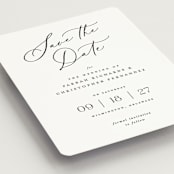 "Beautifully Scripted" - Save the Dates in Pearl by Hooray Creative - Detail