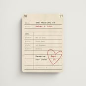 "Reserve our Date" - Save the Dates in Red Hot by Ilene Guy - Magnet Front
